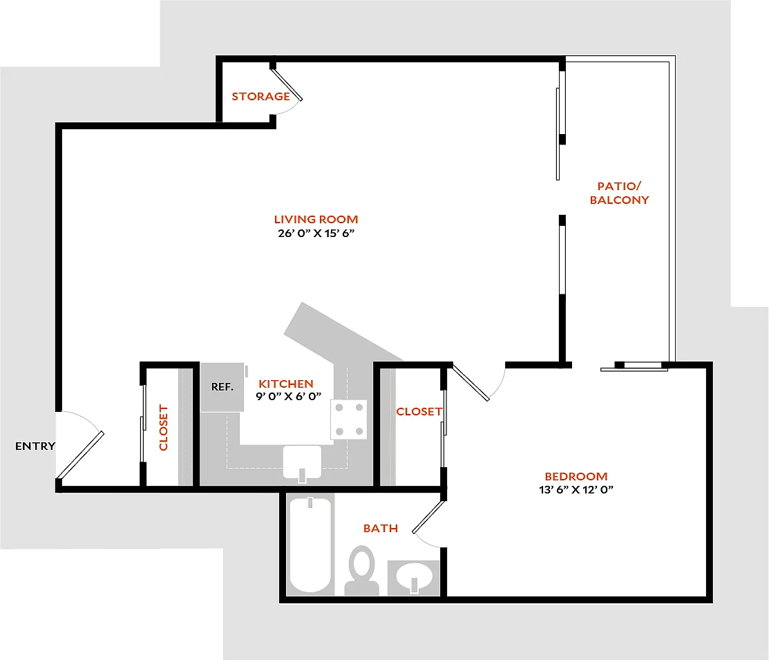 Floor plan Plan 1B