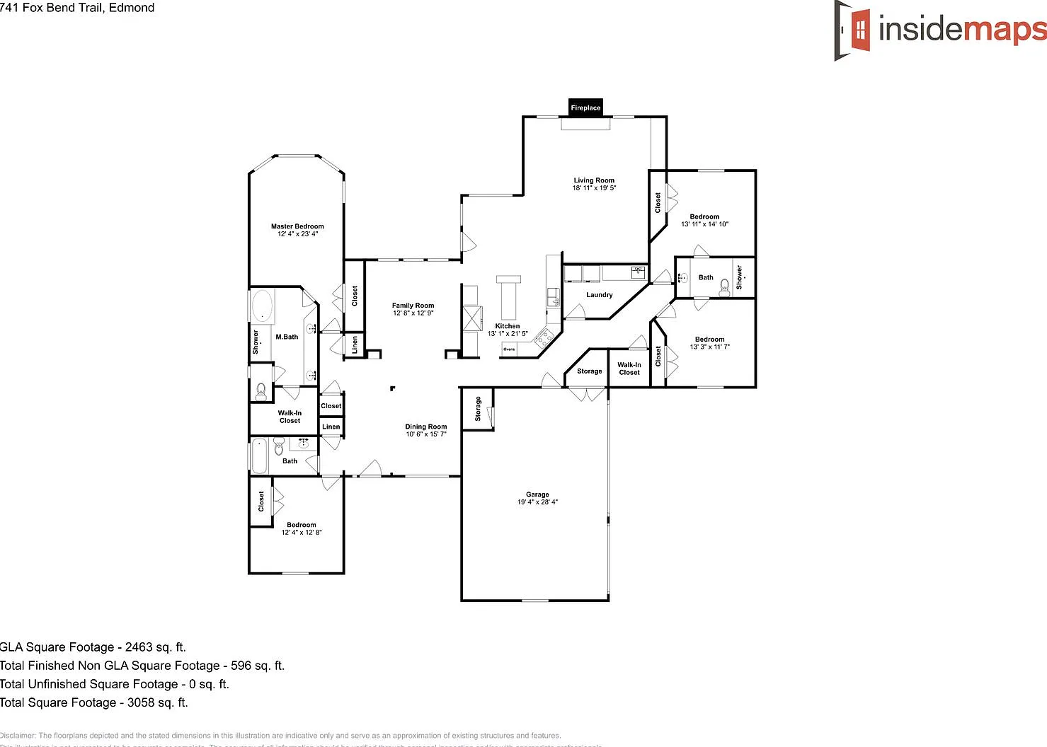 Lovely 4 Bedroom 3 Bathroom Home With Office In Edmond Schools — Photo 4