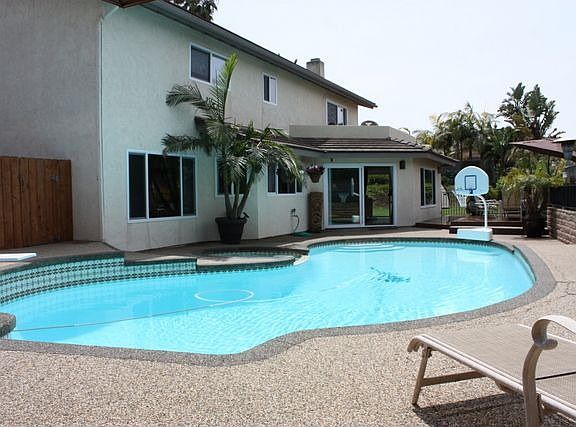 Pool and spa - rear of home