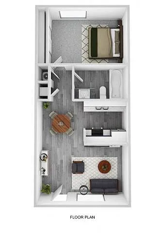 Floor plan 1 Bedroom 1 Bathroom