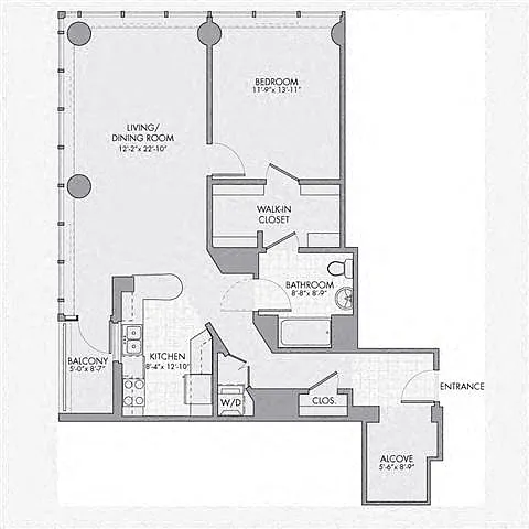 Floor plan 1M w/ Balcony