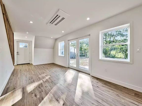 Great room with view of both entrances