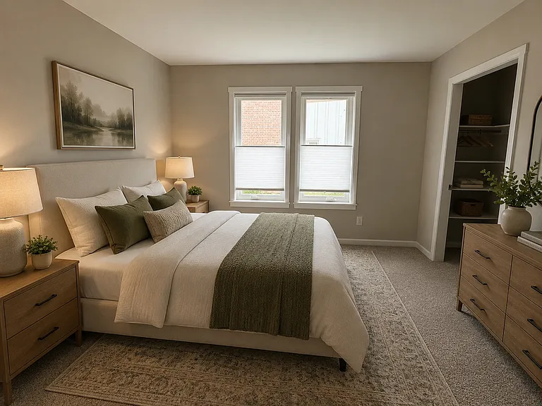 Bedroom 2 digitally altered photo