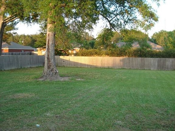 fenced back yard