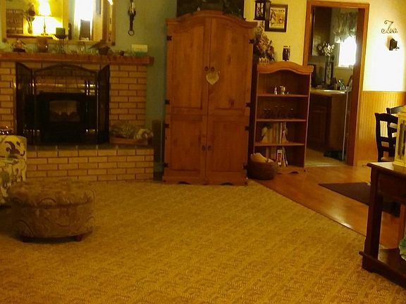 living room with fireplace