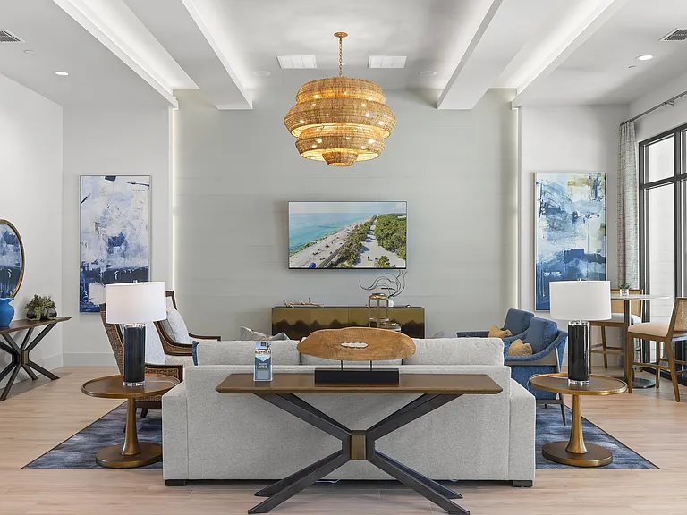 Media lounge in the resident clubhouse