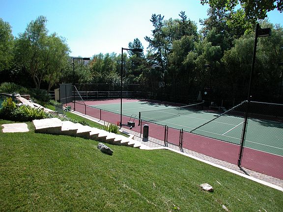 Regulation Lighted Tennis Court