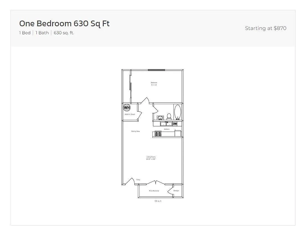 Floor plan One Bedroom