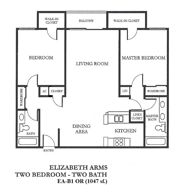 Floor plan EA-B1-OR Middle Floor 2