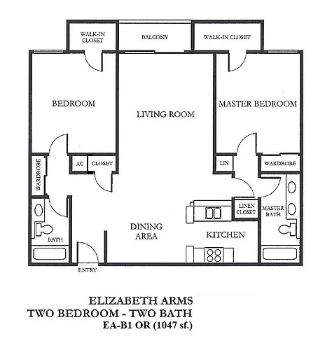 Floor plan EA-B1-OR Middle Floor 2