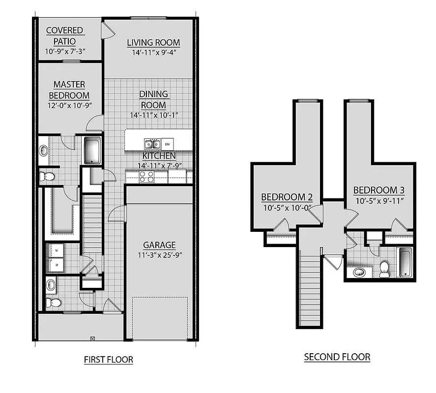 Floor plan 3 Bedrooms, 2.5 Bathrooms Cypress