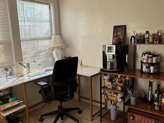 Office nook with coffee bar