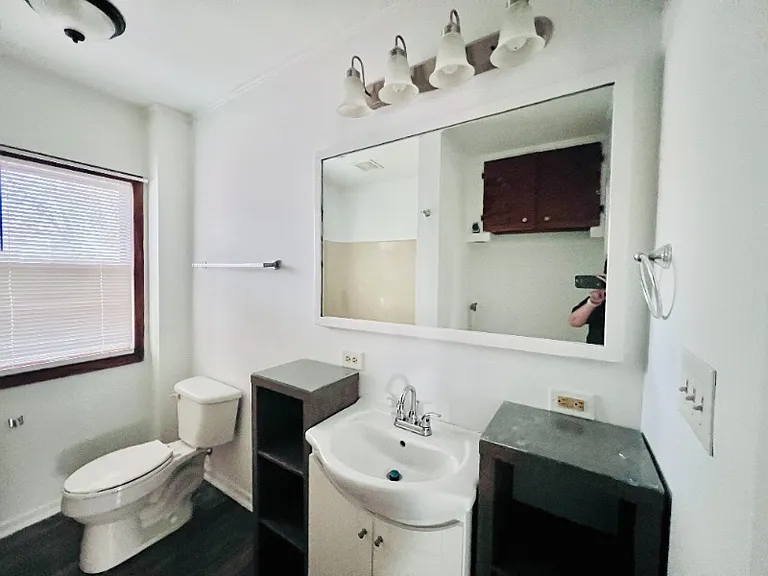 Bathroom with Tub, large. Hookups for Stackable Washer and Dryer