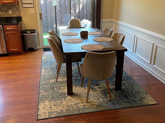 Dining room off of the kitchen