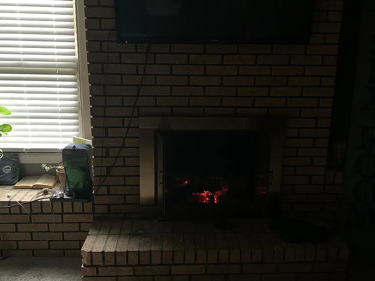 Fireplace in master bedroom