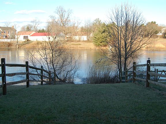 View of lake from basement patio