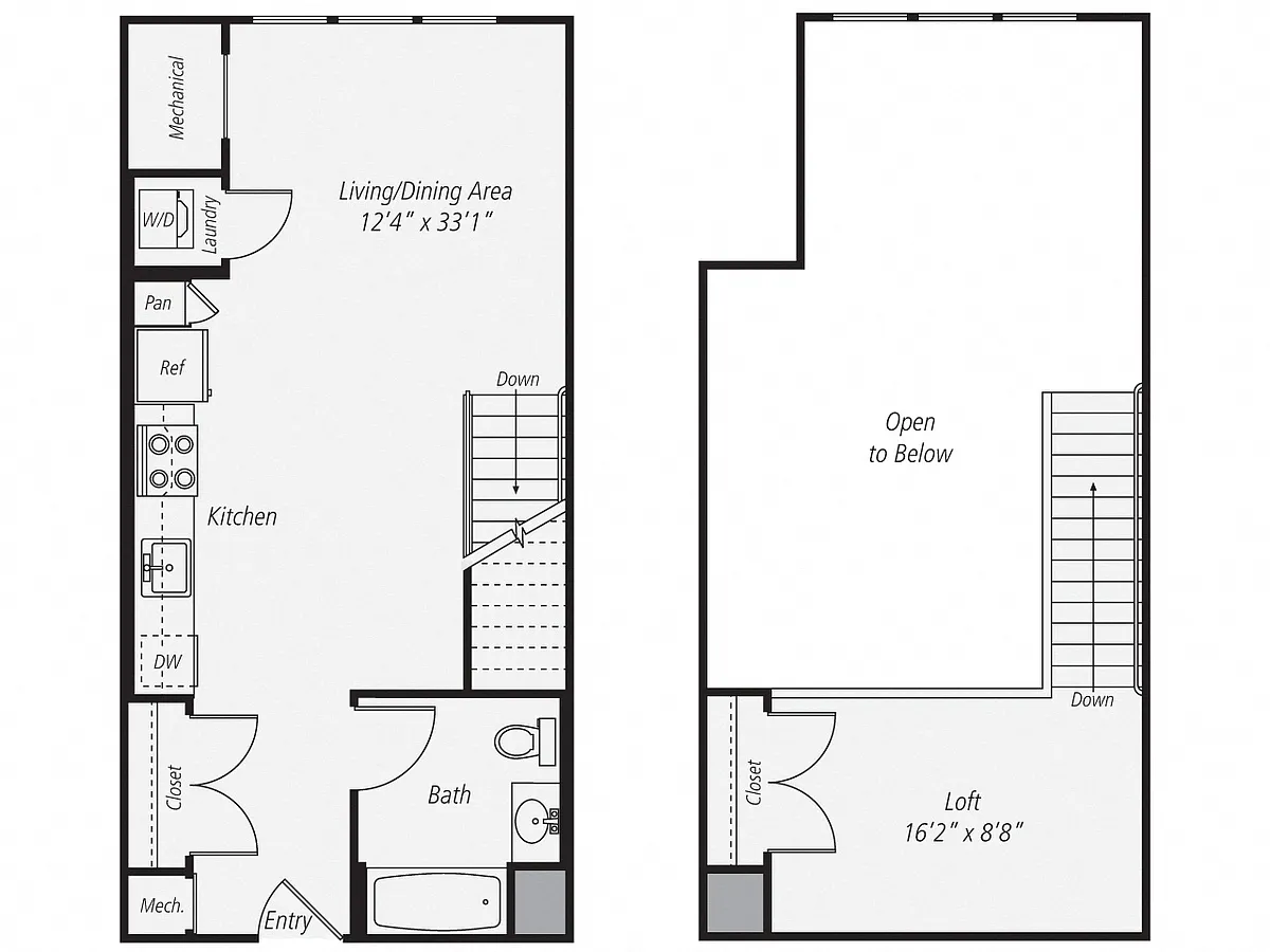 Floor plan Studio Loft-S3L