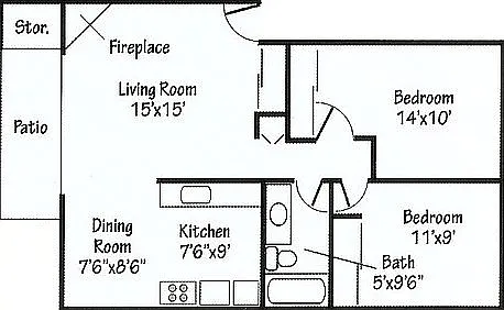 Floor plan 2 Bedroom