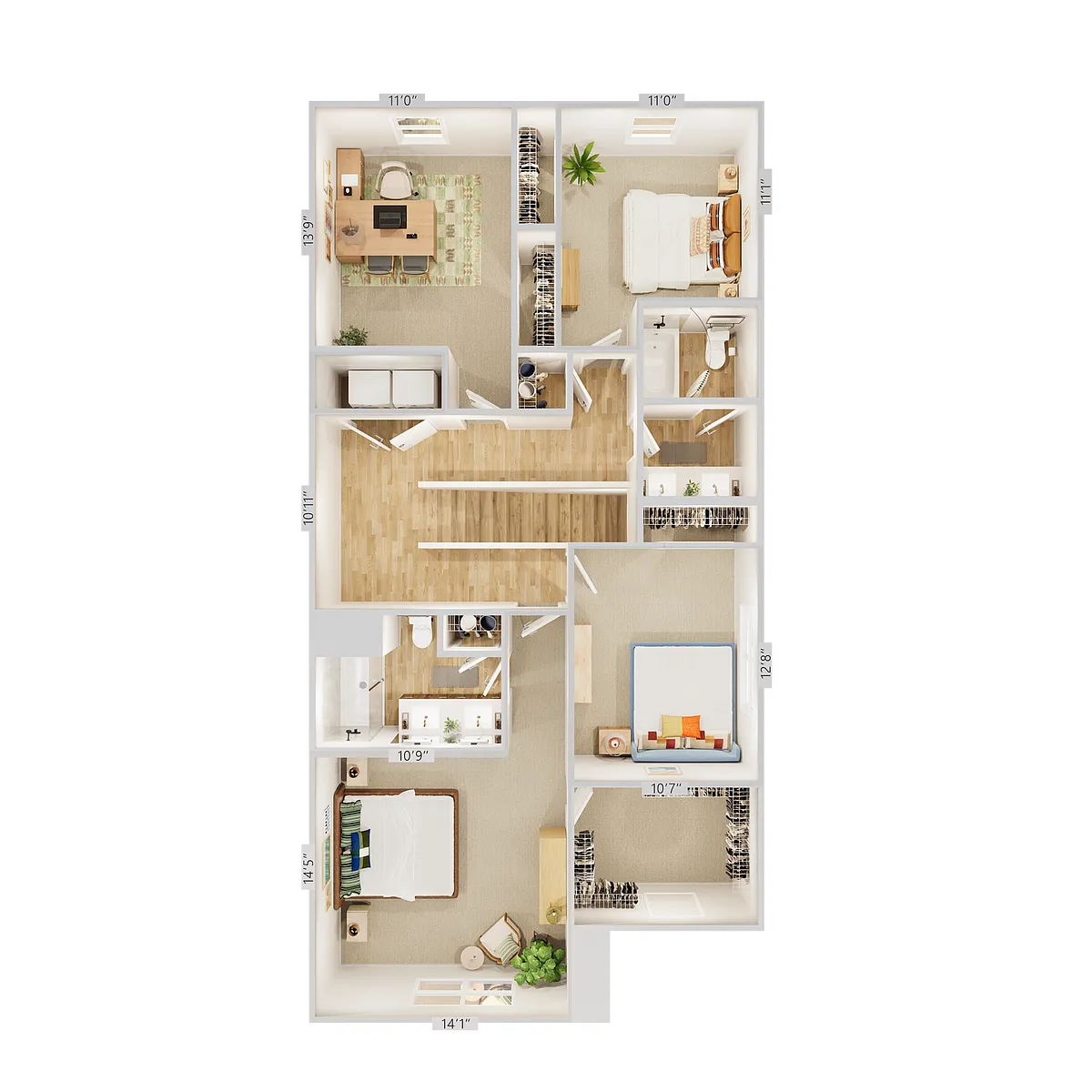 Floor plan Ascent 4 X 2.5 B
