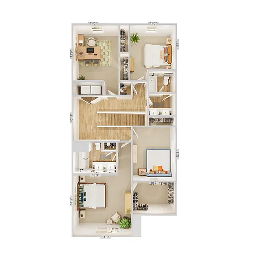 Floor plan Ascent 4 X 2.5 B