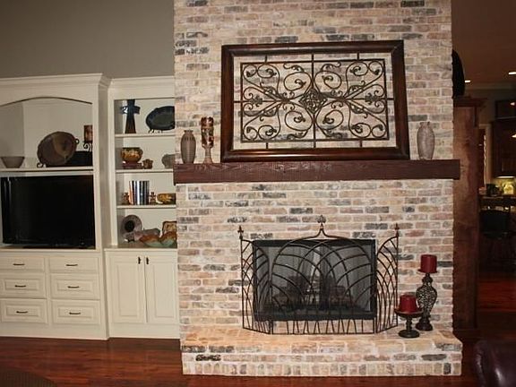 fireplace in living room