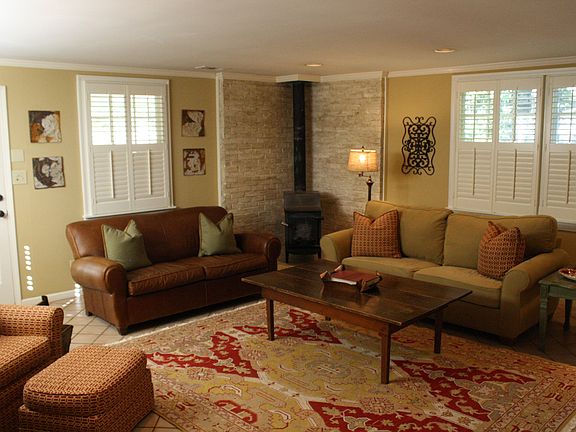 Den addition with wood burning stove