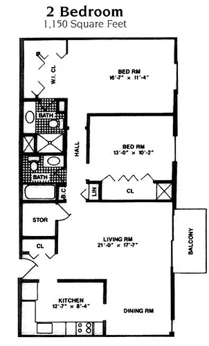 Floor plan 2 Bedroom