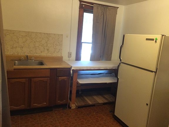 Kitchen with newly painted interior walls.