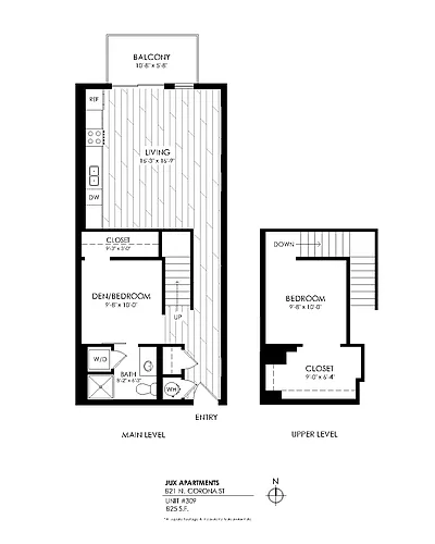 Floor plan 1+ Den/Office