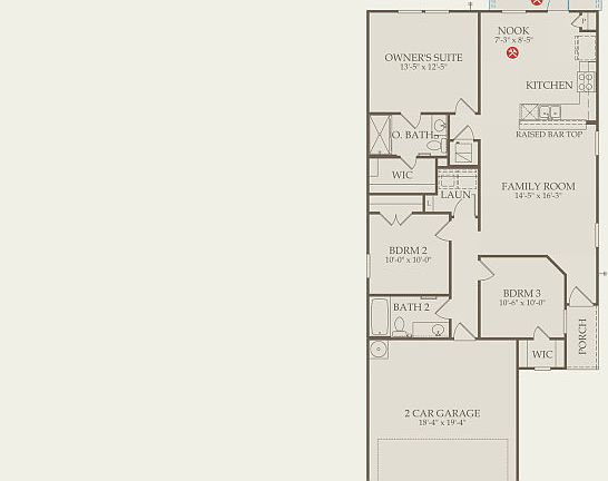 Adams Floor Plan, Quick Move-in Home, Floor 1