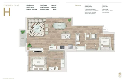 Floor plan Garden Flat H