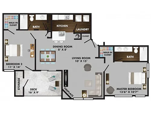 Floor plan Starmount with Deck