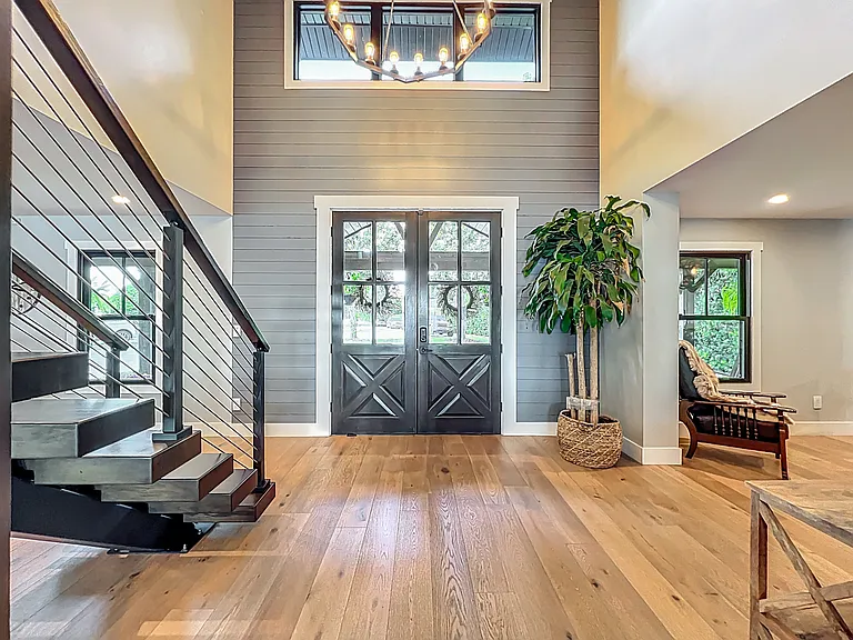 View of front door from interior