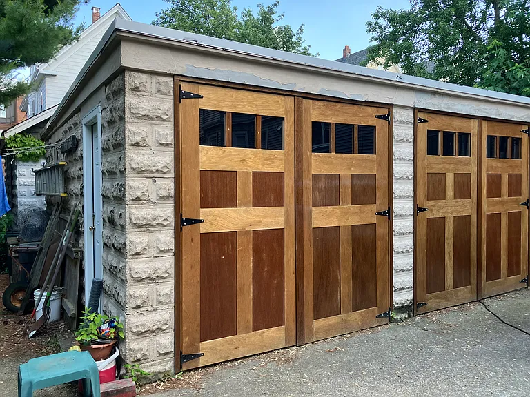 Garage in back, some storage space available