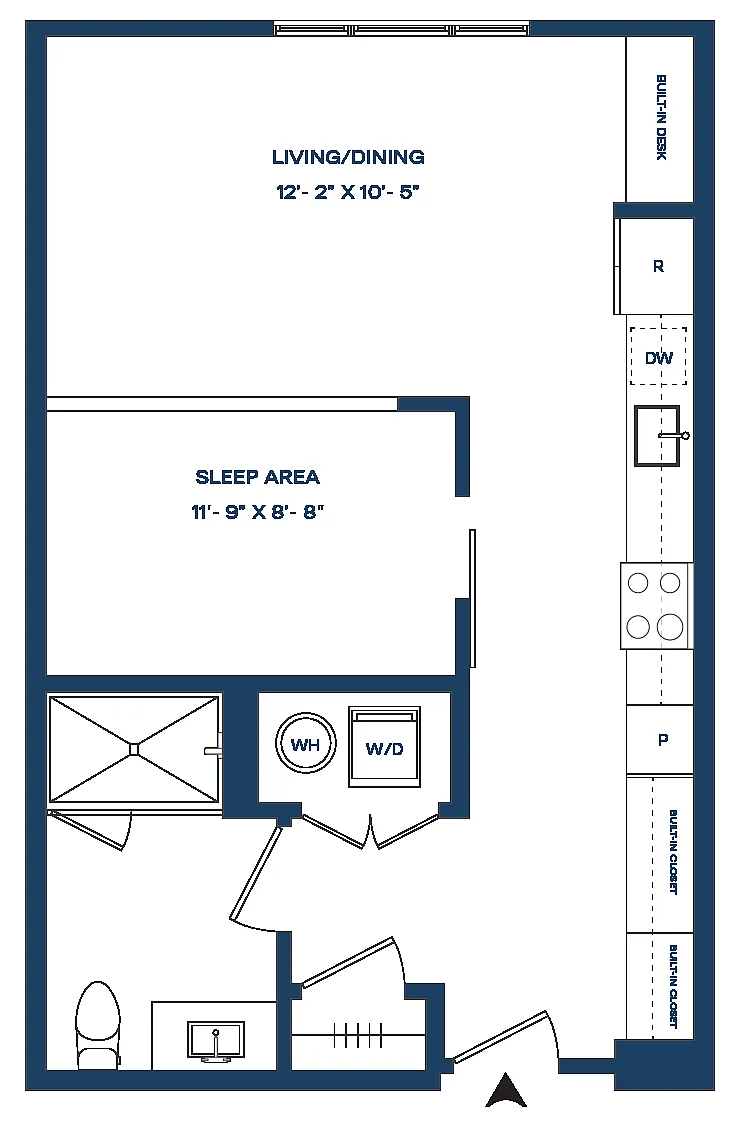 Floor plan Studio-S2 Smyth