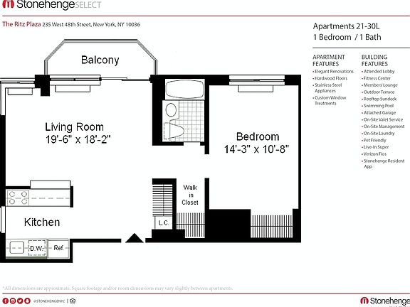 2nd image of 235 W 48th St APT 25L