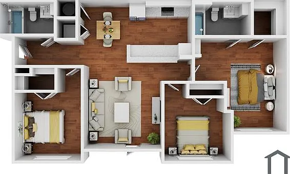2 bed, 1037 sqft, $1,682 — Photo 3