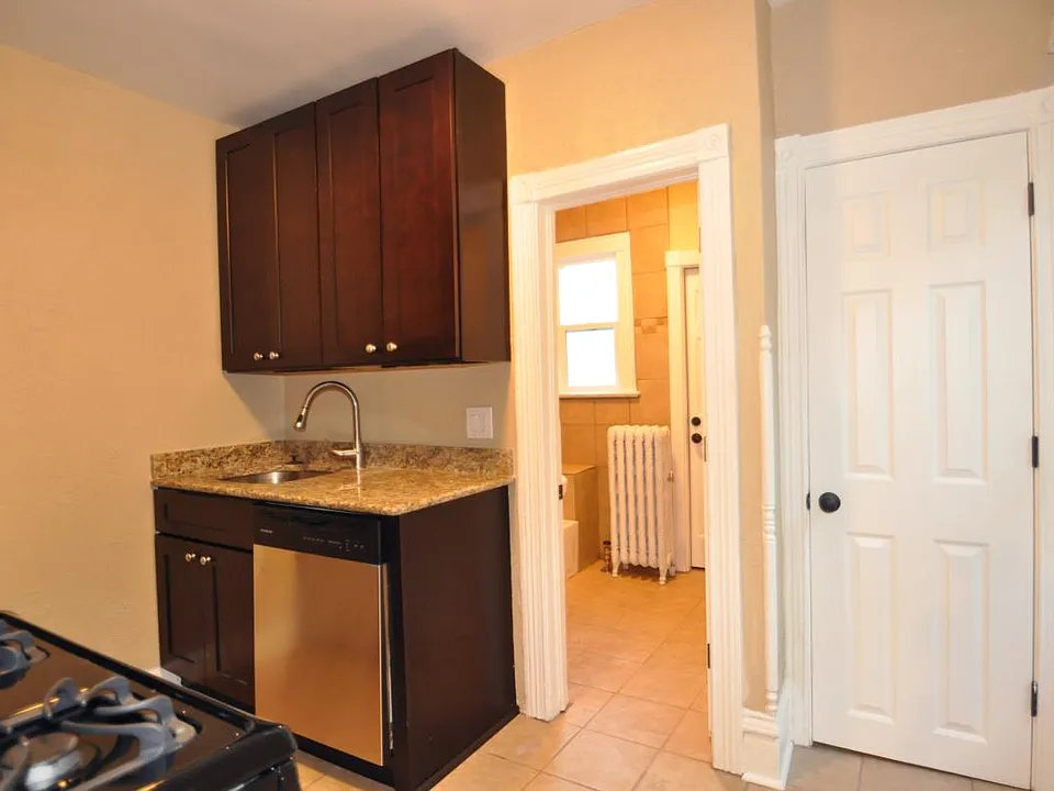 Kitchen has a pantry