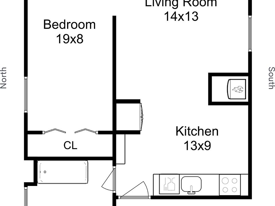 1B 2R - Floorplan