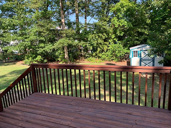 Large deck and storage shed
