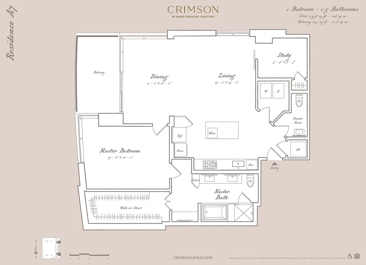 Floor plan Residence A7 with study