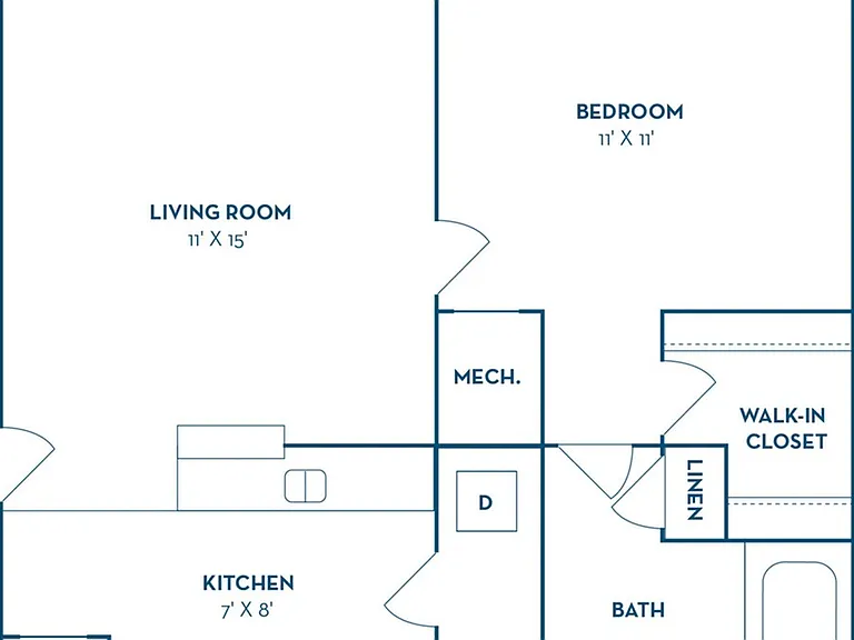 1 Bedroom | 1 Bath | 566 SF 1 Bedroom | 1 Bath | 566 SF