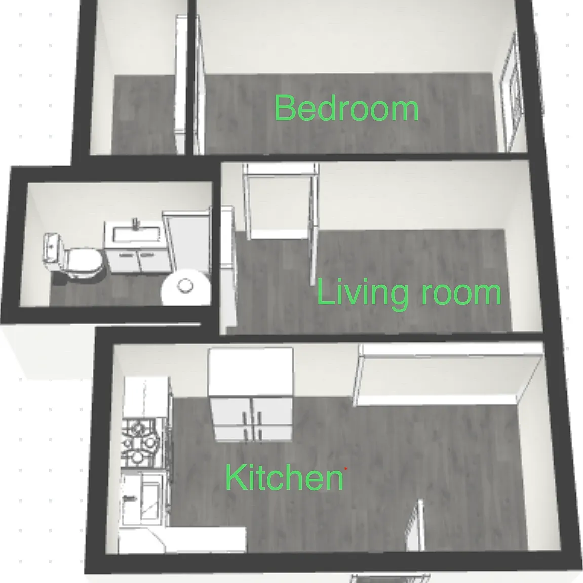 1 bed, 546 sqft, $1,100 — Photo 3