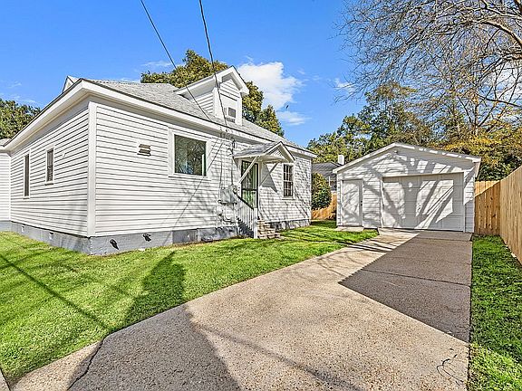 Driveway and rear entry. 