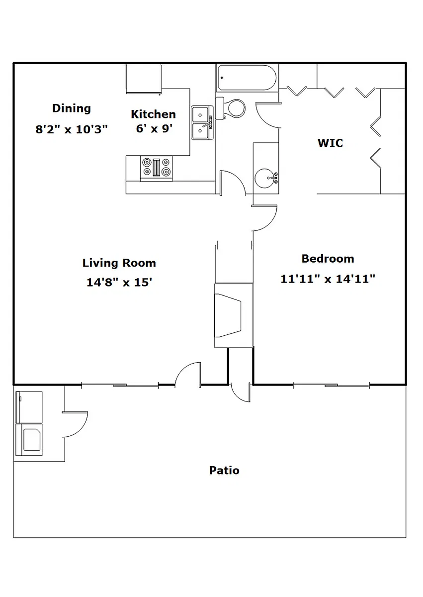 Floor plan 1X1