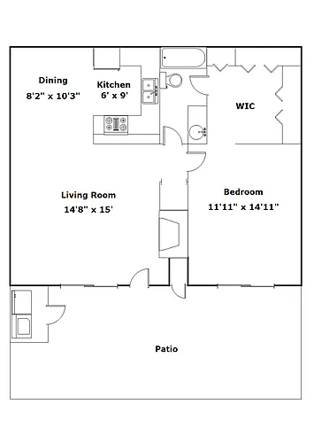 Floor plan 1X1