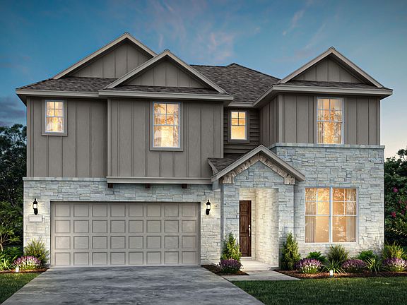 The San Marcos, a 2-story new construction home with shutters, shown with Home Exterior H