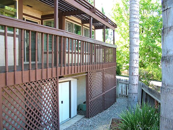 Gated fenced backyard