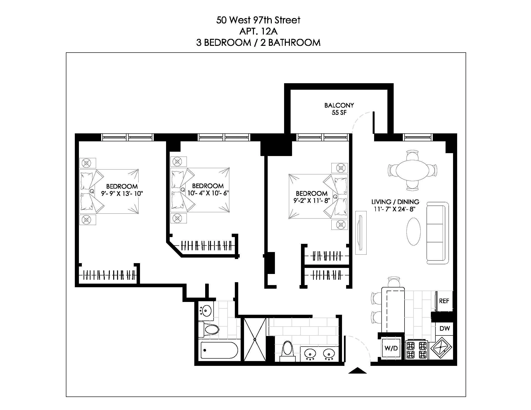 50 West 97th Street #12A in Upper West Side, Manhattan