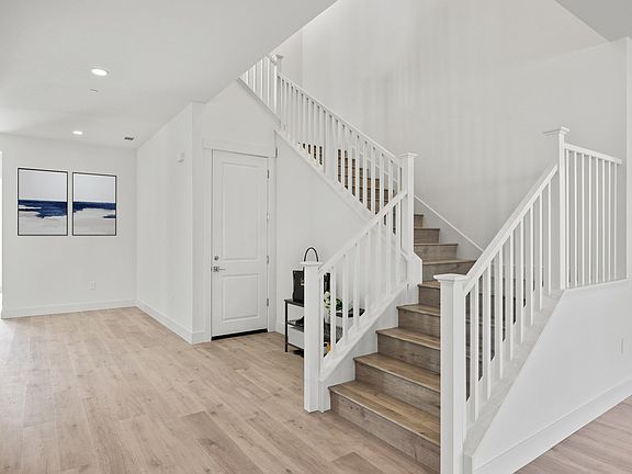 Azure at Francis Ranch by Trumark Homes in Dublin, CA I Residence 3X I Entryway and Stairs
